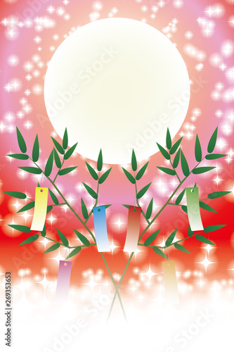 七夕祭り 笹飾り キラキラ 星屑 天の川 星空 短冊 笹の葉 Background Wallpaper Vector Illustration Design Image Japan China Asia Free Size 背景 壁紙 ベクター イラスト デザイン 無料 無料素材 バックグラウンド フリー素材 イメージ 和風素材