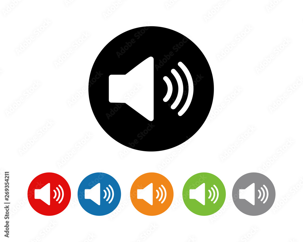 Poster speaker for web icon flat symbol vector