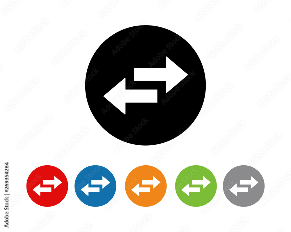 Poster switch arrows for web icon flat symbol vector