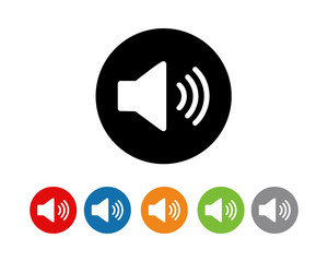 Speaker for web icon flat symbol vector