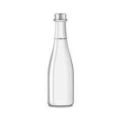 Mineral still or sparkling water bottle mock up. Isolated on white background