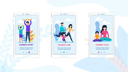 Mobile Summer Sport Landing Page for Online App