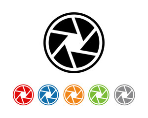  Lens camera icon symbol Flat vector