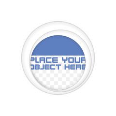 Vector White Paper Cut Background with Inner Shadow