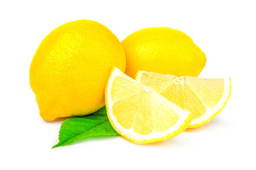Lemon isolated on a white background with clipping path