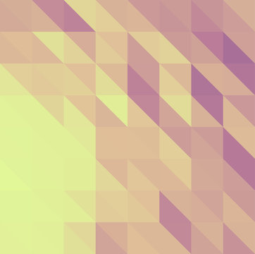 Rose yellow abstract low poly triangles background