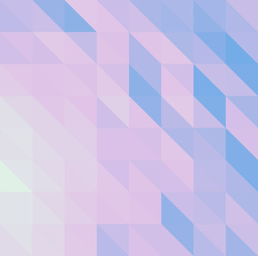 Pink blue abstract low poly triangles background