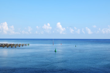 Fototapeta premium blue sky and sea, seascape background