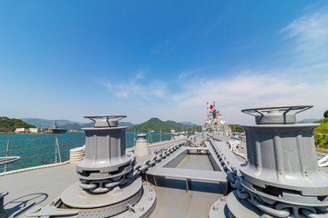The deck of the Japan Maritime Self-Defense Force destroyer 