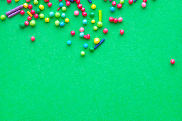Colorful celebration background with candy.
