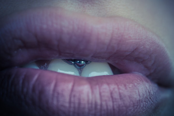 Naklejka premium closeup of woman lips