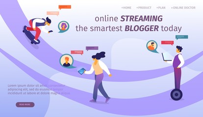 Young Bloggers Posting Content in Social Media