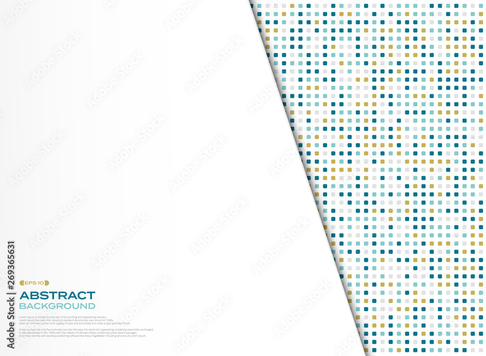 Aufkleber abstract vector new tech square pattern design with white background. illustration vector eps10