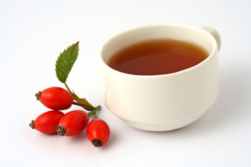 Dog rose hips infusion (Rosa canina)