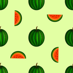 Illustration drawing of watermelon berries