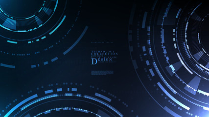 Technology abstract digital connection illumination background template copy space vector