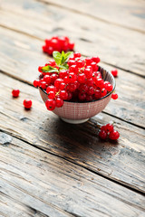 Fresh Red currant with mint