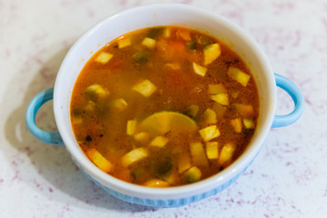Thai food, Tom Yam Kung, Spicy Shirmp soup.