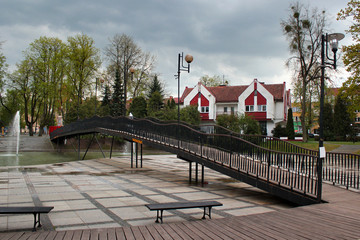 Center of Goldap town, Warmian-Masurian Voivodeship, Poland