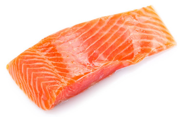 Red fish on white background