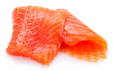 Red fish on white background