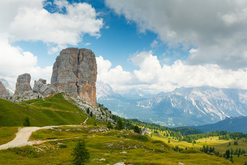 Cinque Torri in italian Alps