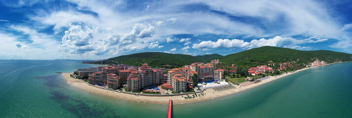 Fototapeta premium Panoramic view to sea resort Elenite on the Bulgarian Black Sea coast