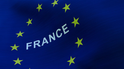 3D ILLUSTRATION of european election with FRANCE word