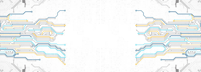 Fototapeta premium Abstract technology circuit board. Communication concept.