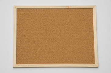 Fototapeta premium Blank cork board mock up with cork-board texture background with wooden frame