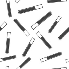 Vector icon of medical pharmaceutical bulb. Flasks for chemical experiments. Laboratory Flask seamless pattern on a white background.