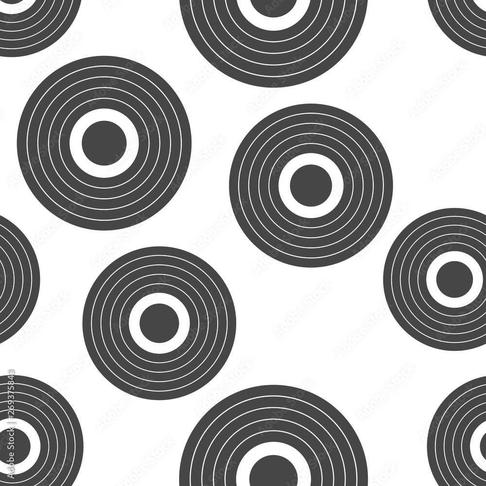 Poster vector icon target seamless pattern on a white background.