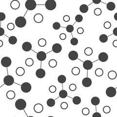 Vector icon business network consisting of multiple users. Icon communication seamless pattern on a white background.