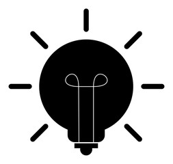 black light bulb vector