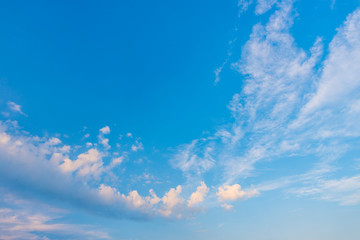 blue sky and white clouds.