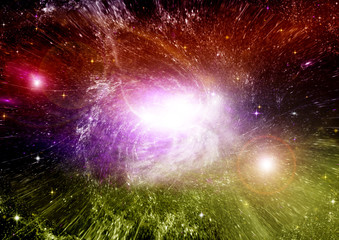 galaxy in a free space