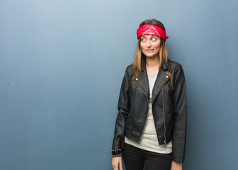 Young russian woman thinking about an idea