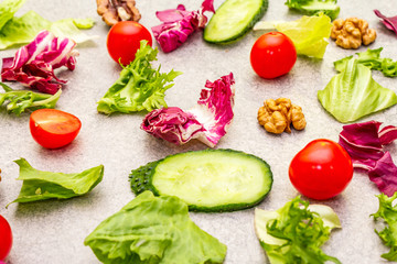 Fresh vegetables cooking background