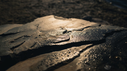 Sunlight on stone