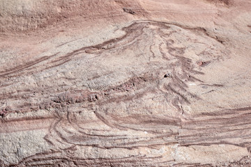 The texture of the rocks of the Red Canyon in the vicinity of Eilat