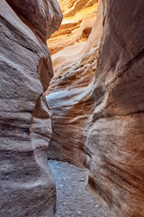 Israel. The surroundings of Eilat. The time speckled maze of the Red Canyon