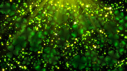 Clover Leaf Particles Background