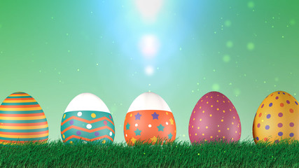 Easter Eggs 3d Render