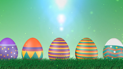 Easter Eggs 3d Render