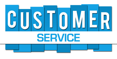 Customer Service Blue Professional Horizontal 