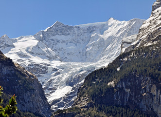 Fototapeta na wymiar snowy alp peak near Grindelwald, Switzerland