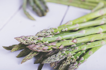 A handful of green asparagus