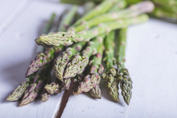 A handful of green asparagus