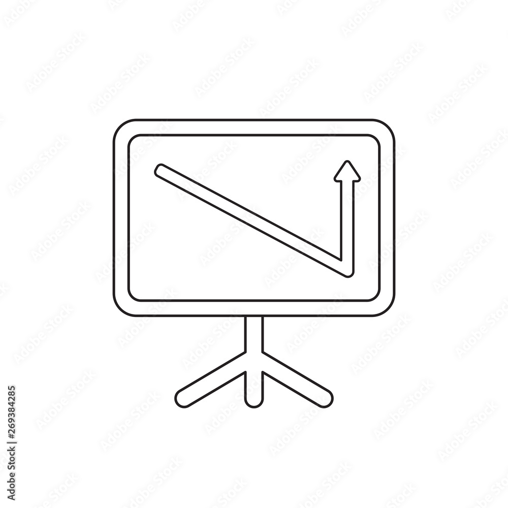 Poster vector icon concept of sales chart arrow down and up.