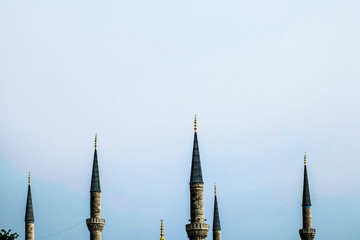 Sultan ahmet mosque and minarets with dome